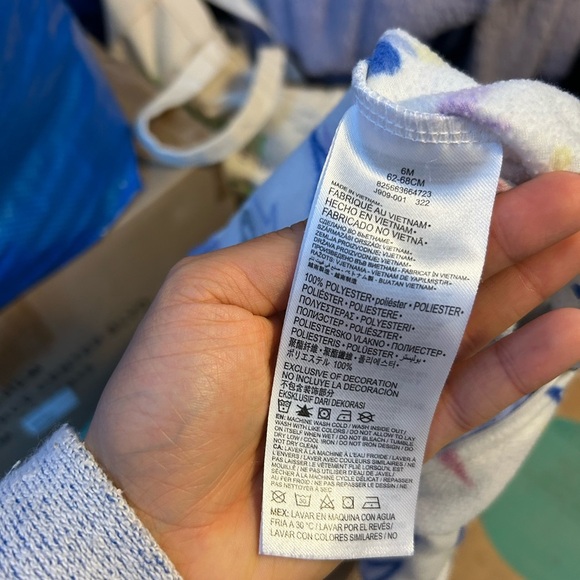 Nike Blue and Purple Swoosh Fleece Onesie - Picture 4 of 5